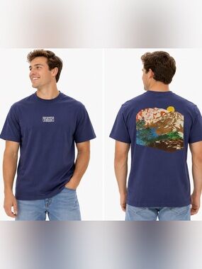 Scotch & Soda Navy Short-Sleeve Logo Tee